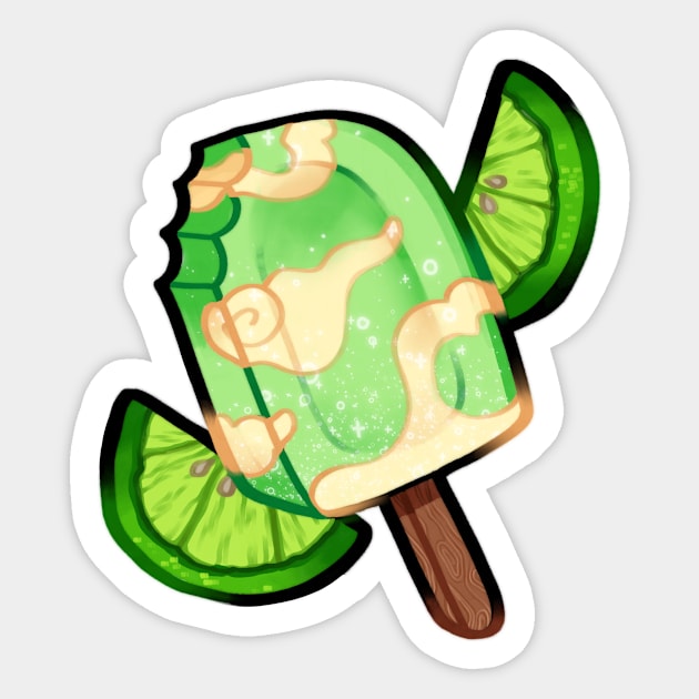 Lime Popsicle Sticker by MidnightTeashop